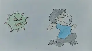 How to draw coronavirus poster | Coronavirus drawing | Easy step by step drawing