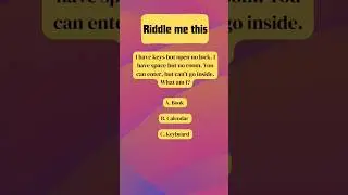 Riddle with answer|Riddle in English|Riddle with choices| #english #alphabet #riddles