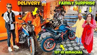 New Bike 2024 ki Delivery leli 🥳| Family surprise 🥰 1st in Himachal