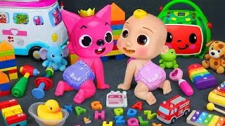 15 Satisfying Unboxing PINKFONG Ambulance Collection Toys , Doctor First Aid Toys | Review Toys