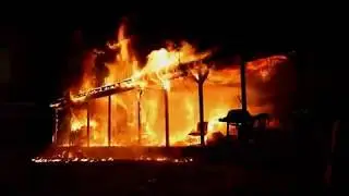 FULLY ENGULFED HOUSE FIRE IN HAUPPAUGE NY
