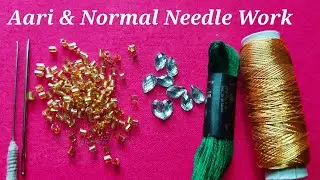 Simple & Elegant Blouse Design With Aari Work & Normal Needle work| Maggam Works