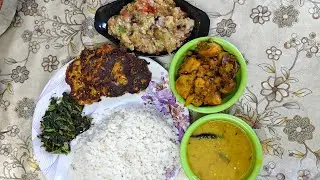 ଆଜିର ଖାଇବା #lunch #simple thali#odia food 
