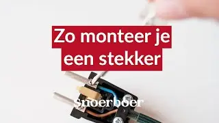 Hoe zet ik een stekker aan een snoer?