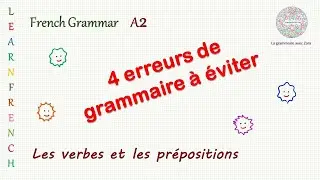French grammar common mistakes - A2 - French grammar