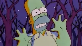 Homer Sees an Alien | The Springfield Files - S08E10 | The Simpsons Scene