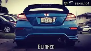 CorsoMotion custom LED rear bumper reflectors, Civic coupe