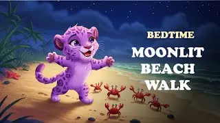 Moonlit Beach Walk 🌊 | Children's bedtime stories | Yuna Video Books Kids | Narrated story book tale