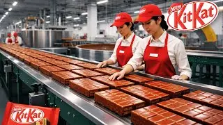 How KitKat Chocolate Is Made In A Factory | Inside A High Speed Production Line