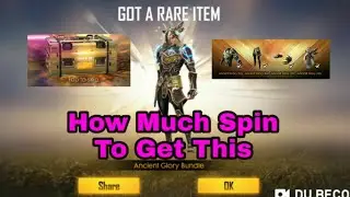 How much spin to get Diamond Royal antique piece [ancient glory bundle] Garena Free Fire.