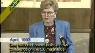 Capitol Flashback: Governor Barbara Roberts on '93 Earthquake