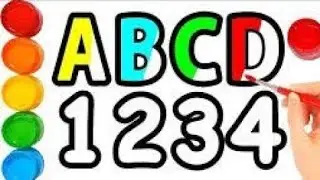 Alphabets abcd and number12345 | Preschool activities for learning | English and maths worksheet