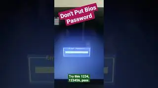 Laptop Bios Password try 1234, 123456, pass #shorts #shortsvideo #viral #asus #laptopshopee