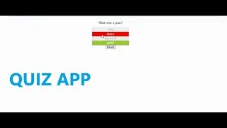 HTML, CSS and Javascript quiz app tutorial