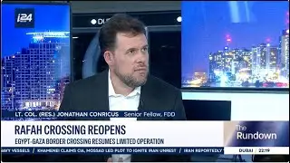 Jonathan Conricus on the Rafah crossing reopening as Iran-U.S. standoff continues – i24 News