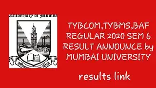 Regular sem 6 result 2020 mumbai university|sem 6 exam result 2020 maharashra mumbai university