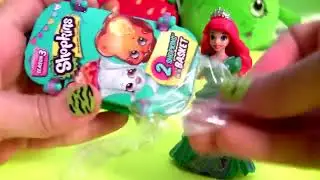 Learn Shopkins Season 3 Characters Names with Disney Princess Anna Elsa Ariel Cinderella MagiClip