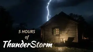 Rainforest Thunderstorm Sounds for Sleep | 5-Hours Rain and Thunder Ambience