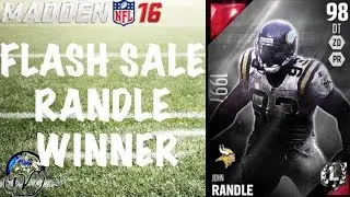 MUT 16 CARDS FLASH SALE! 98 RANDLE WINNER! | Madden 16 Ultimate Team | MUT 16 Gameplay