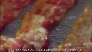 Wendy's New Bacon Swiss Burger commercial 1988