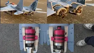 Freewing MiG-29 Twin EDF upgrade Twin KingTech K45 Turbine Jet w/Thrust Vectoring Taxi Test@HK
