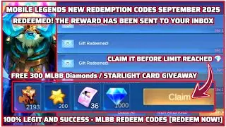 Mobile Legends New Redemption Codes September 9, 2025 - MLBB Diamond redeem Codes It's working 🎁🎁🎁
