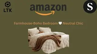 Farmhouse Boho Bedroom 🤍 Neutral Chic #FarmhouseBedroom #BohoHome #NeutralDecor