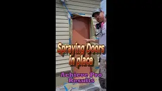 Airless Spraying Doors in Place, Paint and Masking Process Tutorial