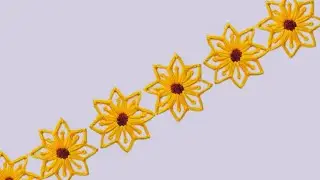 Unique Design Border line hand embroidery 🪡