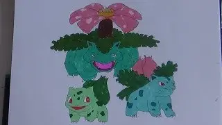 Drawing Pokemon #1,#2,and #3