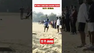 MP Police & Delhi Police Constable Girls 12 Ft Jump #mppolice #delhipolice #shorts #trend #ytshorts