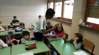 Happy Kids Classroom Activity in Italian School