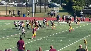 10/05/2025 4th Grade KPY VS Sachem WIN 22-0.  Jax on defense (Pancake)