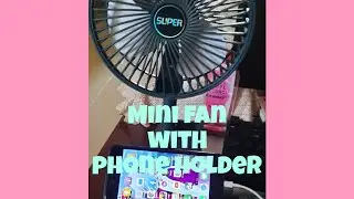 FOLDING STORAGE NET RED FAN #Minifan #phonestand #asmr