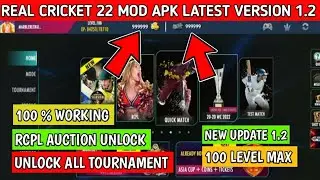 Real cricket 22 mod apk latest version 1.2 | Rc22 mod apk all tournaments unlock | Rc22 mod apk 1.2