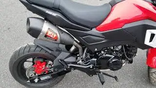 Honda GROM 14-20 RACE RS-9T Yoshimura HIGH-MOUNT EXHAUST, W/ TITANIUM MUFFLER