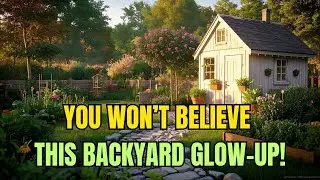 Backyard Makeover Transformation 🌿 DIY Cobblestone Path, Cozy Garden Shed & Secret Sanctuary Reveal!