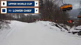 Okemo, VT - &loz; Upper World Cup to 🟦 Lower Chief Early-Season (11-24-23) [4K]