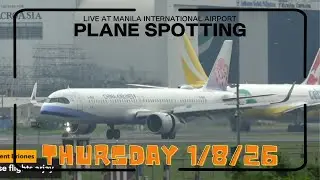 🔴 LIVE Manila Airport PAL 350K | Real ATC Communications + Plane Spotting | 1/8/26
