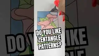 Coloring Zentangle flower pattern with alcohol markers #shorts #zentangle #drawing #alcoholmarkers