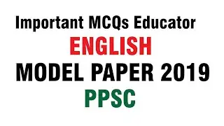 ESE English BS-14 || Educator || PPSC Model Paper 2019
