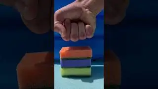 Crushing by hand Sponge🧽 #crush #experiment #art #shorts
