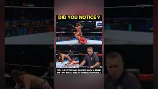 AJ Styles knee to Shinsuke Nakamura shocked the WWE referee as well #ajstyles #shinsukenakamura