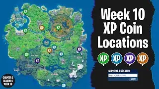 All XP Coin Locations - Fortnite season 4 chapter 2 (Week 10)*EASY TO FOLLOW*