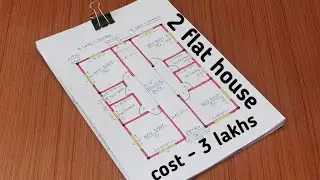 25x30 house lodge plan ll 2 flat house plan ll 2 bhk flat ll 750 sq ft house design
