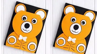 DIY Easy Handmade Teddy Bear Birthday Card | Cute Paper Craft Idea
