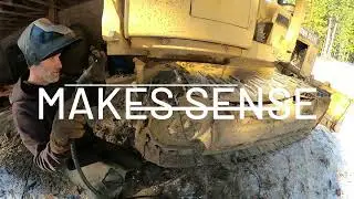 Welding on Dozer Grousers for Winter Traction!