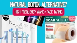 NuDerma Clinical High Frequency Wand & Face Taping with Scar Sheet Review #nuderma #facetaping
