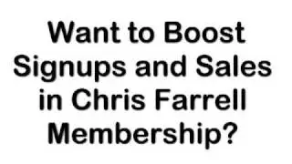 Chris Farrell Membership: How To Promote Your Site
