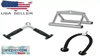 Home Gym Attachments Tricep Rope Lat Bar PressDown Cable Machine Curl Pulldown Review